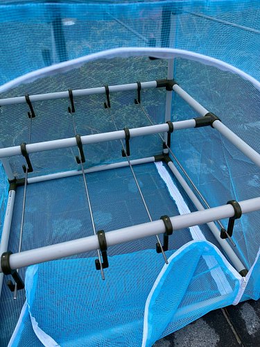 Сушилка для рыбы два яруса голубая