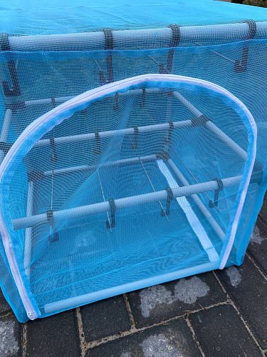 Сушилка для рыбы два яруса голубая