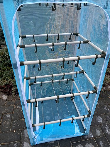 Сушилка для рыбы четыре яруса голубая