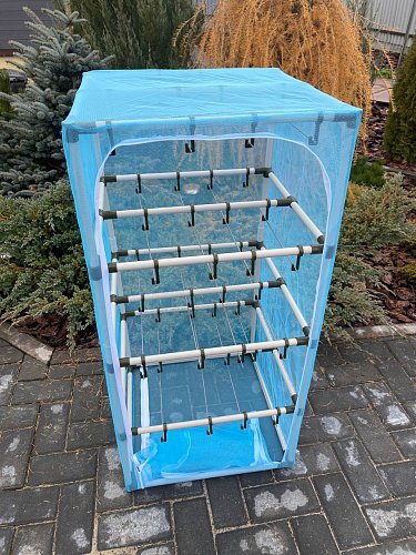 Сушилка для рыбы четыре яруса голубая