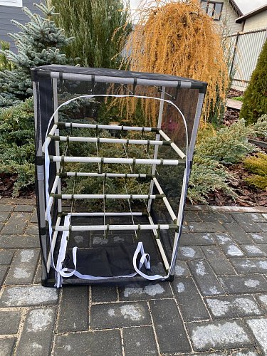 Сушилка для рыбы три яруса черная