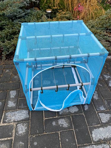 Сушилка для рыбы два яруса голубая