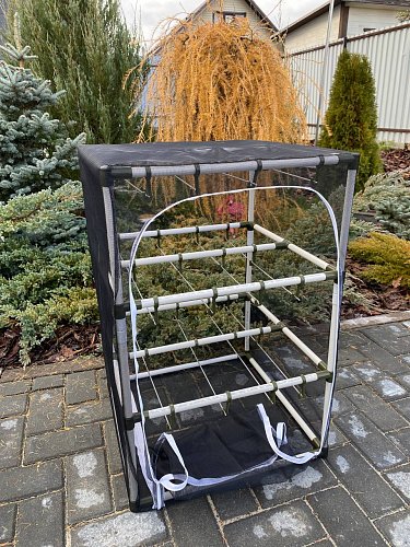 Сушилка для рыбы три яруса черная