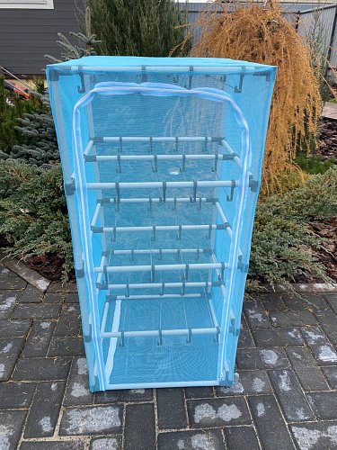 Сушилка для рыбы четыре яруса голубая