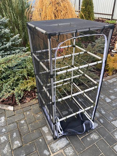 Сушилка для рыбы четыре яруса черная