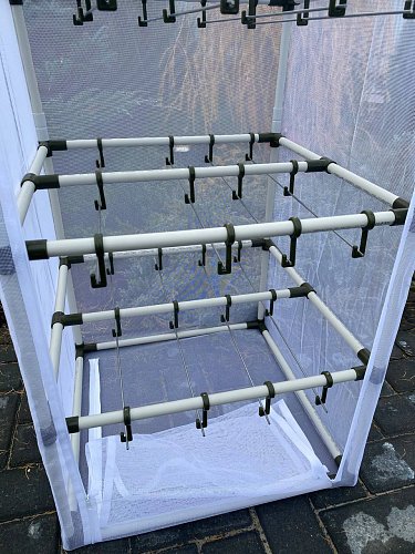 Сушилка для рыбы четыре яруса белая